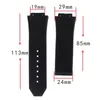 مشاهدة حزام جلدي غير مريح 29 مم ملم لعام 19 ملم لـ Hublo King Powe Classic Useion Bar Bar Bar Bracelet Bracelet Belt 230803