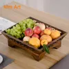 Platen Massief Houten Fruitschaal Huishouden Woonkamer Snack Dienblad Theetafel Decoratie Houten Vintage