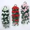 Dekorativa blommor 95 cm Rose Vine Artificial Christmas Wedding Party Kawaii Rum Dekorekorationstillbehör Kwiaty Sztuczne 2023