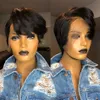 Lace Wigs Pixie Cut Pruik Transparant Menselijk Haar Voor Vrouwen Rechte Korte Bob T Deel Prepluck Brazilia 230803