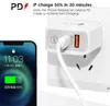 25w AC Quick Charge QC3.0 5A PD Charger USB Type C PD25W Mobile Smart Phone Wall Chargers Adapter Fast Charging For iPhone Samsung EU UK US Plug Dual Ports With Box DHL