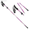 Trekking Poles Walking Cane Telescopic Baton Folding Walking Sticks Aluminum Alloy Crutches Trekking Cane Hiking Trekking Poles North Pole HKD230804