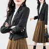 Women's Suits Spring Autumn Fashion Woman Blazer Vintage Crop Blazers Top Chic Elegant Office Wear Suit Outwear Ladies Streetwear Jackets