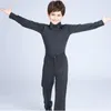 Stage Wear 2023 Boy Latin Ballroom Costume Sets Children Shirt Pants Suit Rumba Samba Dancewear Dance Competition Clothes