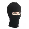 Baretten Enkel Gat Effen Kleur Breien Warm Houden Bivakmuts Winddicht Outdoor Unisex Halloween Skimasker Fietsmuts