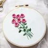 Kinesiska stilprodukter Flower Printed DIY -broderier med bågeinställningar Set Cross Stitch Needle Sying Arts Handgjorda hantverk Heminredning Gift R230804