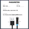 Chargers/Cables Magnetic Cable Type C Cable 540 Degree Rotate 2.4A Magnetic Charging Micro USB Wire Usbc Type-C 1m 2m 3 In 1 Phone Charger Cord x0804