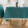 Table Cloth Small Fresh Garden Simple Rectangular Tea Desk Solid Color