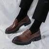 Обувь обувь коричневые мужские лоферы Brogue Busines