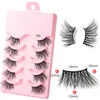 False Eyelashes 5 Pairs Half Lightweight 3D Mink Natural Long Lifelike Lashes Dramatic Thick Cilios