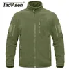 Vestes pour hommes TACVASEN Veste polaire verte tactique à fermeture éclair intégrale Manteaux de travail chauds thermiques Poches pour hommes Safari Randonnée Outwear Coupe-vent 230803