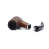 Straight Barrel Carved Designs Tobacco Cigarette Pipe Wood Resin Large Volume Brown Smoke Pipe Long Rod Durable