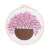 Prodotti in stile cinese Kit da ricamo Babysbreath Ricamo fai da te Modello di pianta d'appartamento Needlecraft per principianti Punto croce Artigianato (Senza telaio)