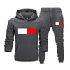 Herrspår 2023 Mens Tracksuit Luxury 2 Piece Set Casual Hoodies Sweatshirt Sweatpants Suit Teens Sports Print Jogging S-3XL C DH3ZV