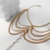 New Fashion Beach Crystal Multi Layer Tassel Chain Anklet Classic High Quality Jewelry 230719