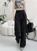 Jeans femme 2023 poche latérale pantalon Cargo pantalon Baggy Y2k taille haute droite décontracté pour les amoureux en vrac