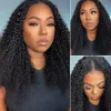 Synthetic Wigs Kinky Curly V Part Wig Human Hair No Leave Out Thin Malaysian for Women 250 Density Afro Glueless U Wi 230803