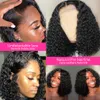 Perruques de cheveux humains pour les femmes Brésilien Brésilien Deep Wave Frontal 180 densité Transparent T Perne de dentelle Jerry Curl Bob Préplacué Remy