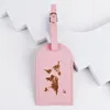 10pcs Bag Parts PU Travel Map Printing Luggage Tags Mix Color