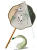Produkty w stylu chińskim w stylu haft haftowy haft haftowany okrągły fan okrągły starożytny sąd han chiński ubranie cheongsam taniec fan R230804