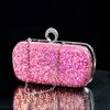 Kvällspåsar kväll rosa koppling handväska kvinnor bling paljetter handväskor modedesigner lyxig telefonväska crossbody liten designer väska 230804