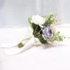 Decorative Flowers High Quality Mini Silk Artificial Outdoor Wedding Holding Bouquet Peony Roses Mixed Pographing Props