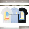 T-shirts pour hommes T-shirts pour hommes Europe France Lettre de luxe Casablanc Impression Logo Fashion Leave Me Alone T-shirt à manches courtes Femme Clot Dhxu2