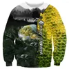 Hoodies voor heren Hx Love Duiken Sweatshirts 3D-afbeeldingen Zeebodem School of Fish Sportkleding Mode Gesplitste truien Grappige casual kleding