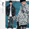 Männer Jacken Ankunft Zebra Muster Baumwolle Mantel frauen Nationalen Winter Lose Koreanische Version Oversize Paar 230803