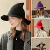 BERETS 2023ビンテージハロウィーン魔女帽子女性ニットホリデーパーティーロールプレイ装飾バケツ卸売