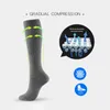 Sports Socks 3 Pair Compression Stocking Knee High Pregnant Edema Diabetes Varicose Veins Running Travel Sport Women