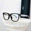 디자이너 선글라스 블랙 프레임 평범한 색깔 안경 Xiaomou Bookfire PR17ZV 거울 다리 삼각형 라벨 레트로 패션 큰
