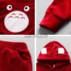 Clothing Sets Toddler Girls Boys Clothes Cute Totoro Embroidery Golden Velvet Child Tracksuit Set Spring Autumn Thin Hooded Kids Sports Outfit x0803