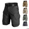 Men'S Shorts Men Urban Military Tactical Outdoor Waterproof Wear Resistant Cargo Quick Dry Mti Pocket Plus Size Hiking Pants 220621G Dhsne