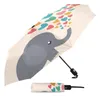 Umbrellas Valentine'S Day Elephant Love Outdoor Windproof Rain Umbrella Fully Automatic Eight Strands Men Women Large Parasol