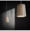 Lampy wiszące z północnej Europy sypialnia lampa nocna prosta nowoczesna kreatywna osobowość restauracja pojedyncza stały drewniany pasek mały światło