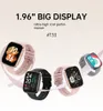 T33 Hot 1.96 Bluetooth Bellen Continue Hartslag Rood Licht Bloed Zuurstof Slaap IP68 Smart Horloge Voor Mannen Vrouw