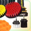 22PcsSet Electric Drill Brush Scrub Pads Kit Power Scrubber Cleaning Kit Cleaning Brush Scouring Pad for Carpet Glass Car Clean 22068094