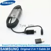 Laddare/kablar Samsung 2 i 1 Micro USB -kabeltyp C Fast Charger Note8 Note9 S8 Plus S9 Plus C5C7C9 Pro S6 S7Edge Note5 Cable X0804