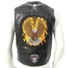 Herrvästar moto läder väst patch mäns motorcykel ärmlös jacka cyklist casual streetwear waistcoat lokomotive club punk veste 230803