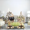 Bandlers légers Luxury Whited Fer Feu au chandelier Simple Gold Pilier Salon Decoration Candlelight Dinner Home Decor