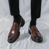 Обувь обувь коричневые мужские лоферы Brogue Busines