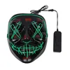 Halloween Effrayant Colplay Props LED Masque Halloween Mascarade Partie Masque LED Masques Visage Cosplay Costume Fournitures LT0128