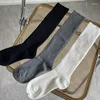 Femmes Chaussettes Style Coréen Casual Coton Slouch Veau Mode Tricot Côtelé Rayé Vertical Plain Solide Couleur Scrunch Boot