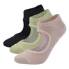 Chaussettes athlétiques femmes Yoga haute qualité Pilates dames cheville dos nu respirant antidérapant Ballet danse Sports pour Fitness Gym