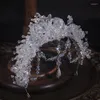 Haarspangen Luxus Brautkronen Frauen Tiaras Strass Kristall Festzug Diadem Braut Stirn Stirnband Hochzeit Zubehör Kopfschmuck