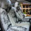 Car Seat Covers 2022 High Quality 100% Australian Wool Cover Winter Warm Natural Cushion 1 PC White Front213z