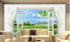 Wallpapers Custom Po Wallpaper 3D Stereoscopic Window Scenery Living Room Home Decoration