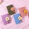 Fabric Plush Magnetic Buckle Book Small Flower Notebook Decompression Manual Ledger