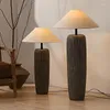 Lampy podłogowe japoński styl 2023 ręcznie robiony nordycki norduski homestay pionowa pionowa retro sypialnia ceramiczna lampa dekoracyjna